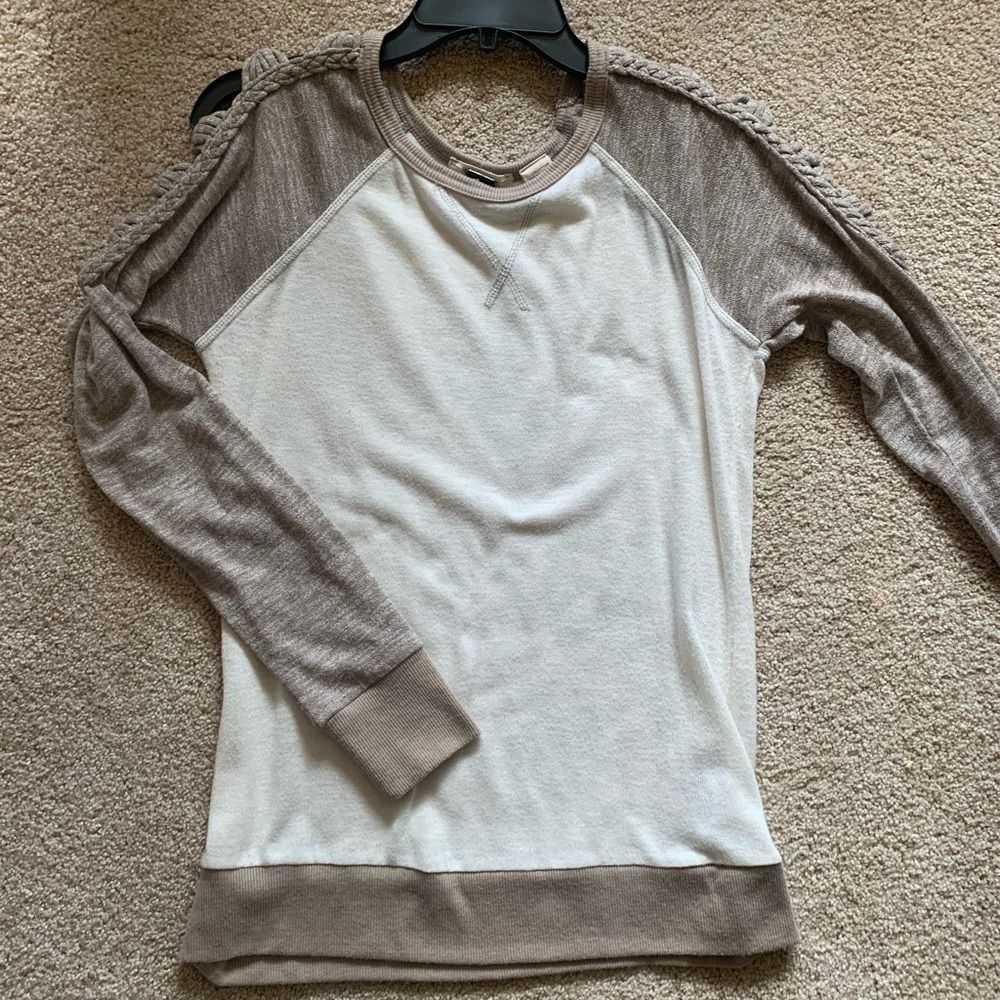 Women’s Miss Me cold shoulder sweater